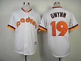 San Diego Padres #19 Tony Gwynn White 1984 Mitchell And Ness Throwback Stitched MLB Jersey Sanguo,baseball caps,new era cap wholesale,wholesale hats